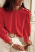 Button Tab Detail Long Sleeve Top